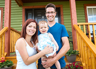 Family on Porch Steps with Insurance in Phoenixville, PA, Limerick, PA, Royersford, PA, Skippack, PA